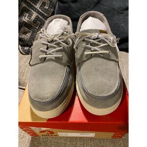 Billy Boat Shoes Men's Grey Suede Size 11 Easy On/Off Brand New in Box